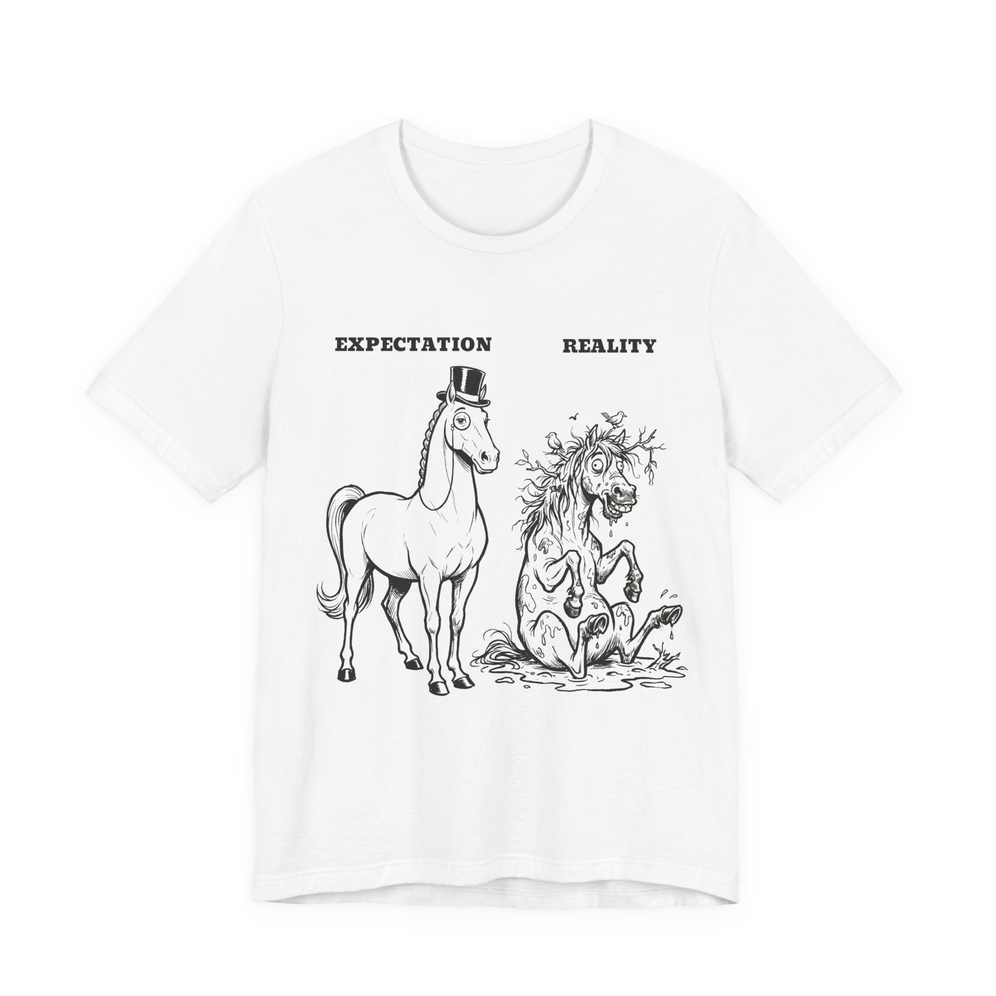 Expectation vs Reality Unicorn T‑Shirt – Funny Magical Contrast Tee