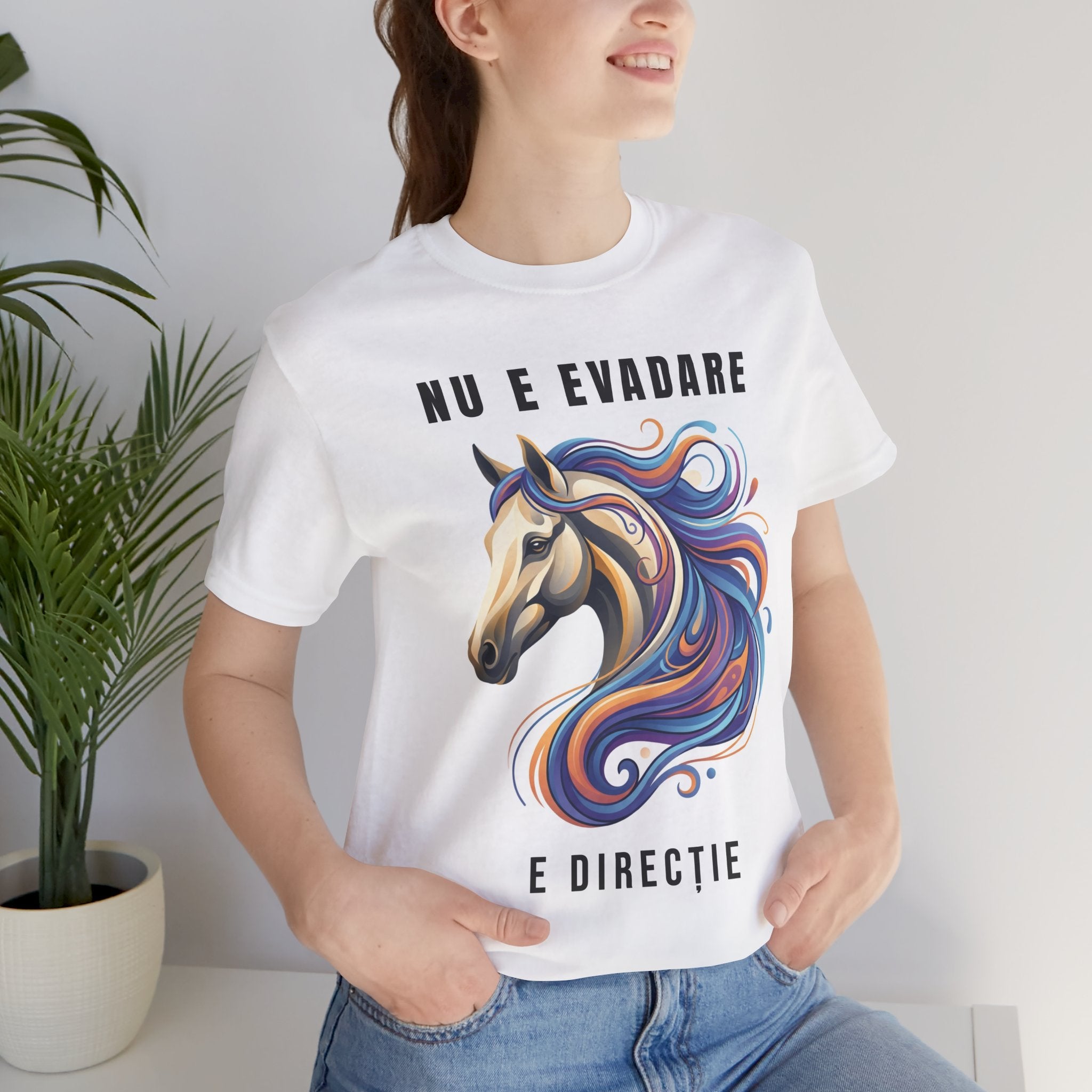 Tricou Edgy cu Cai 'Nu e evadare, e direcție'