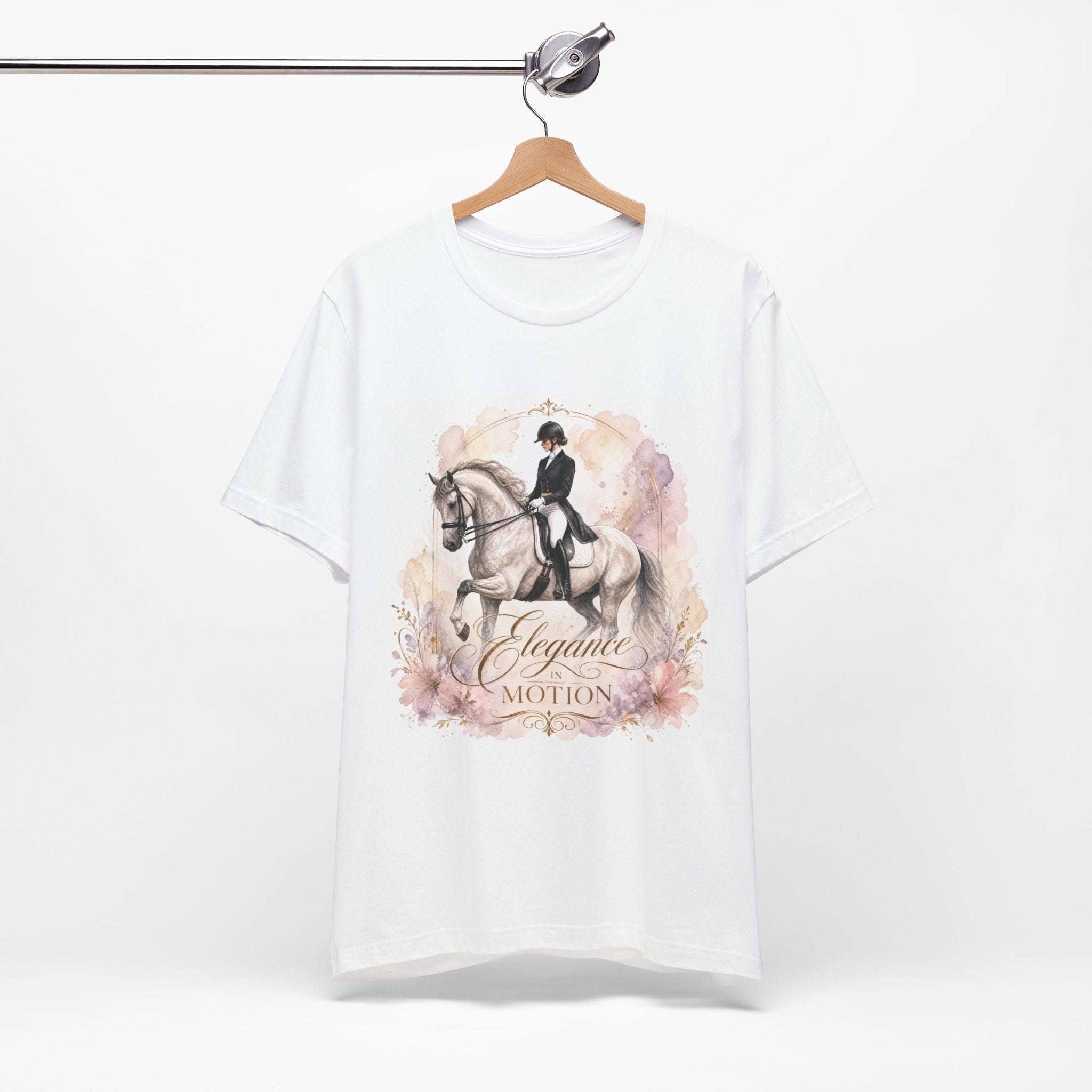 Tricou motivational cu cai 'Elegance in Motion'