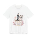 Tricou motivational cu cai 'Harmony Balance Power'