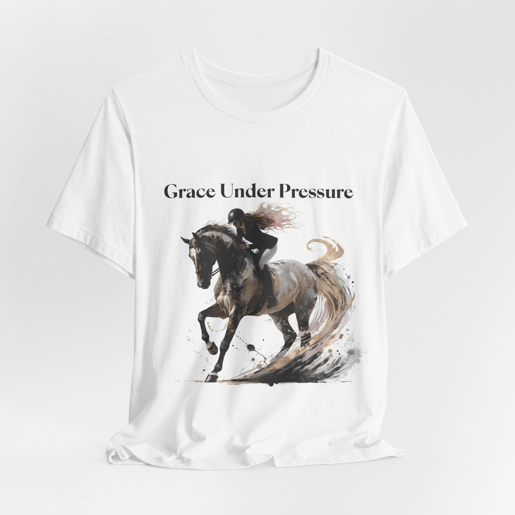 Tricou motivational cu cai 'Grace Under Pressure'