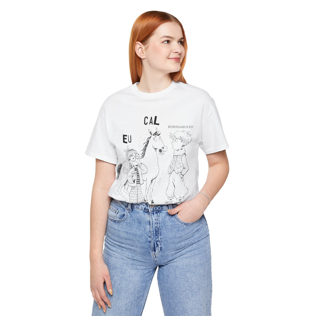 Tricou Amuzant cu Cai 'Eu, cal, responsabilitati'