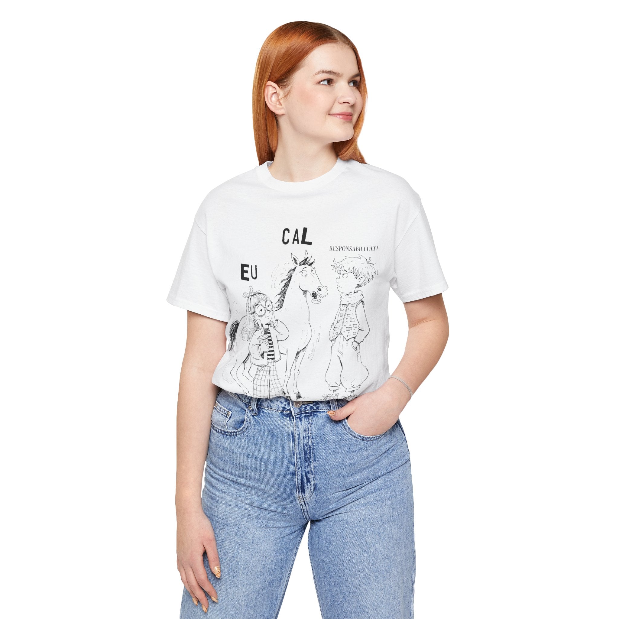Tricou Amuzant cu Cai 'Eu, cal, responsabilitati'