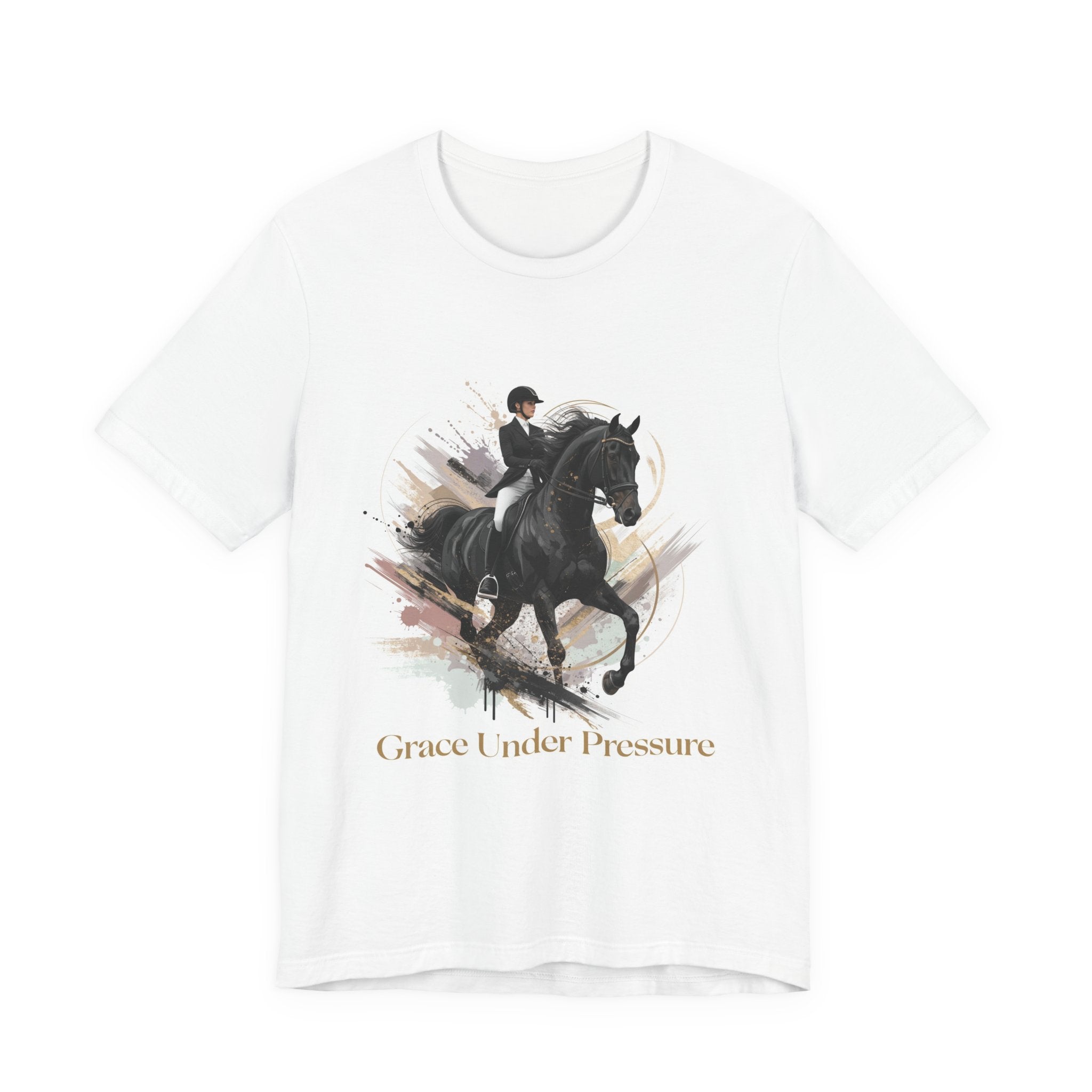 Tricou motivational cu cai 'Grace Under Pressure'