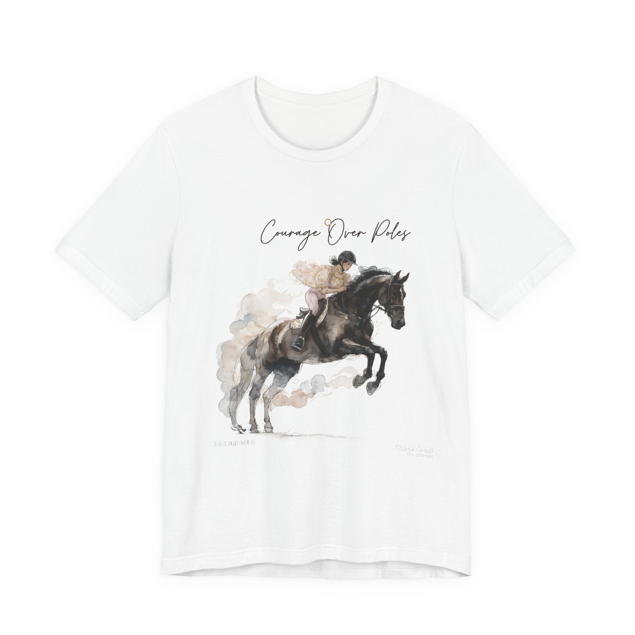 Tricou motivational cu cai 'Courage Over Poles'
