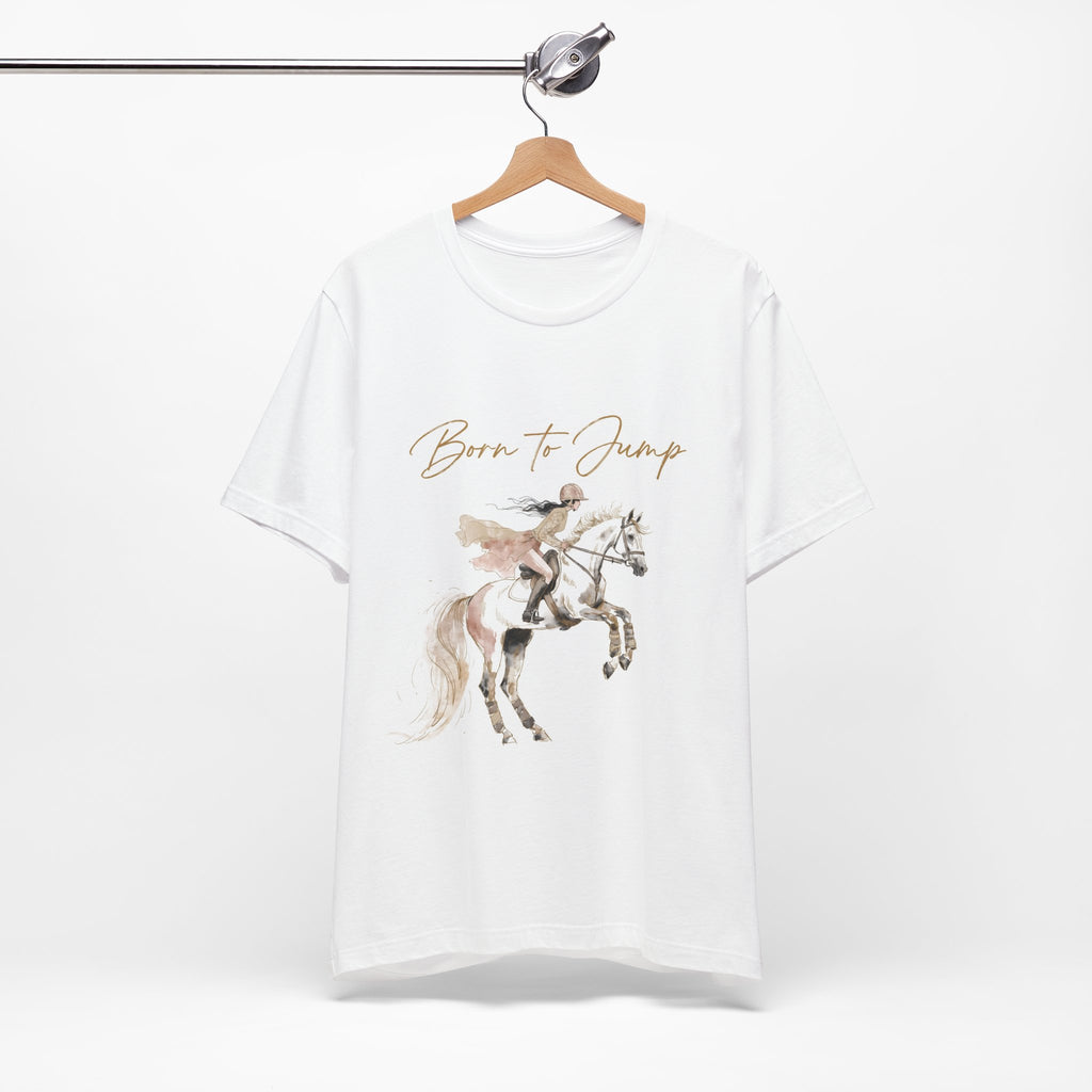 Tricou motivational cu cai 'Born to Jump'