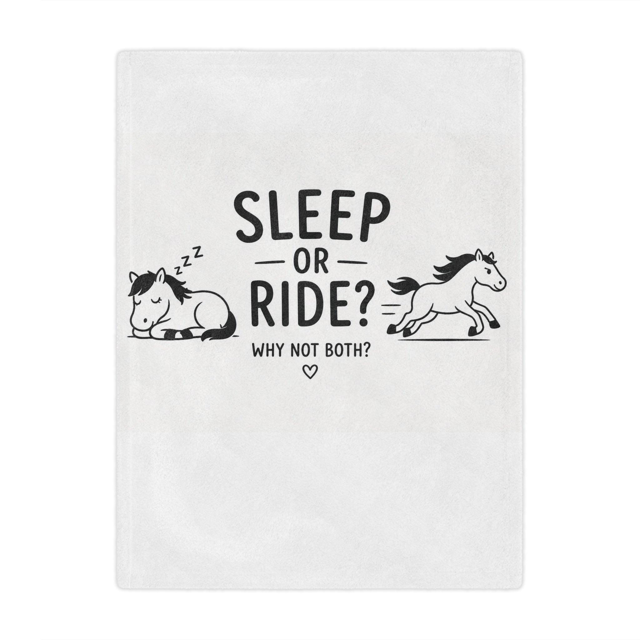 Patura moale cu Cai 'Sleep or Ride? Why Not Both?'