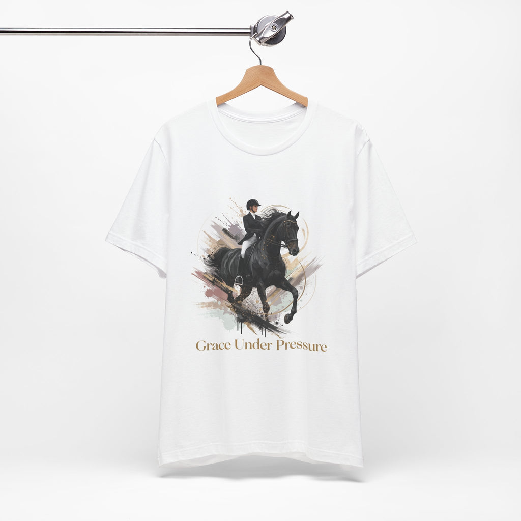 Tricou motivational cu cai 'Grace Under Pressure'