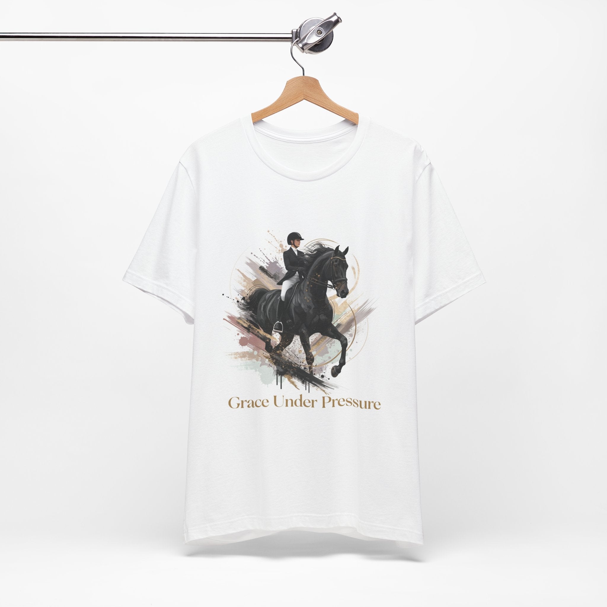 Tricou motivational cu cai 'Grace Under Pressure'