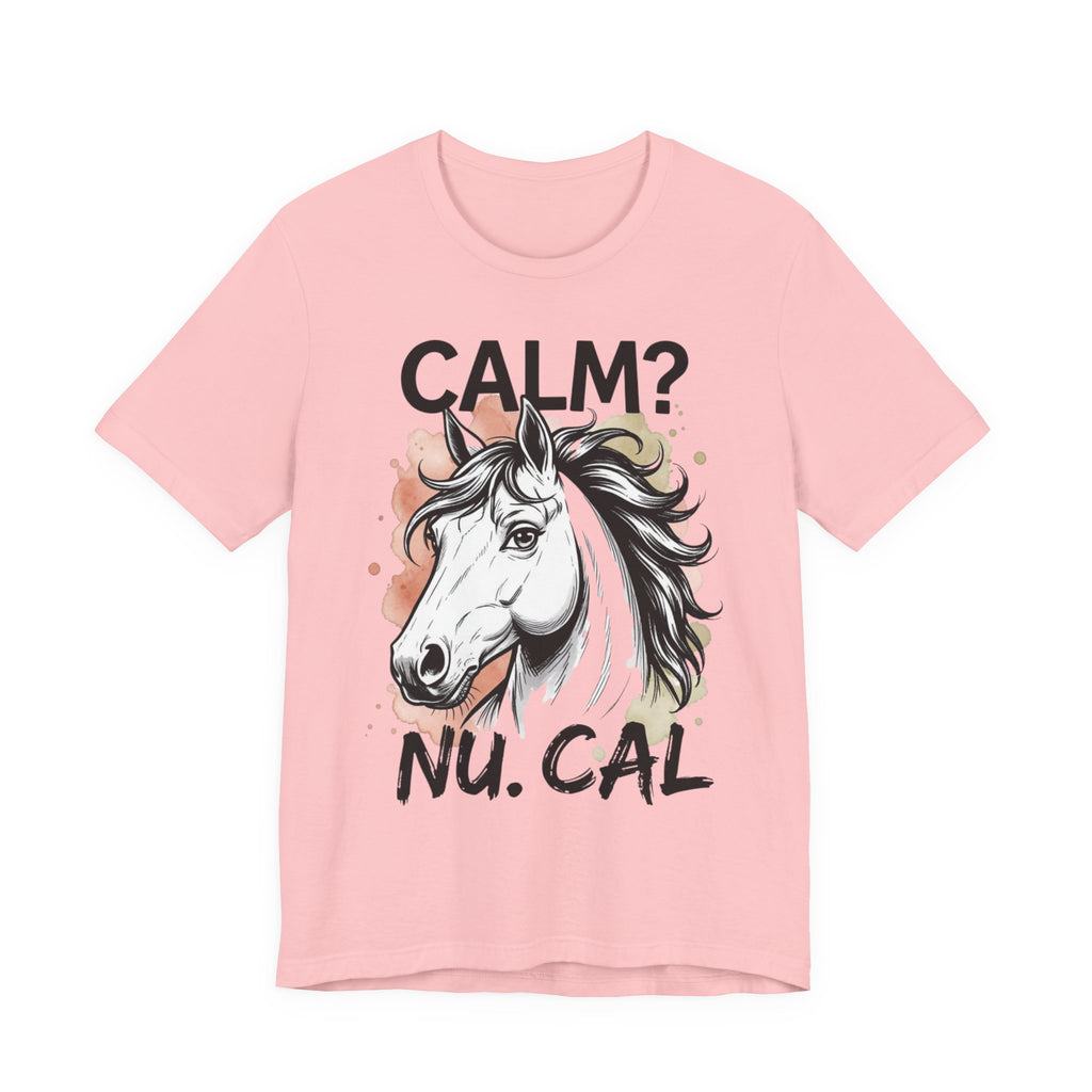 Tricou Amuzant cu Cai 'CALM? Nu. CAL'