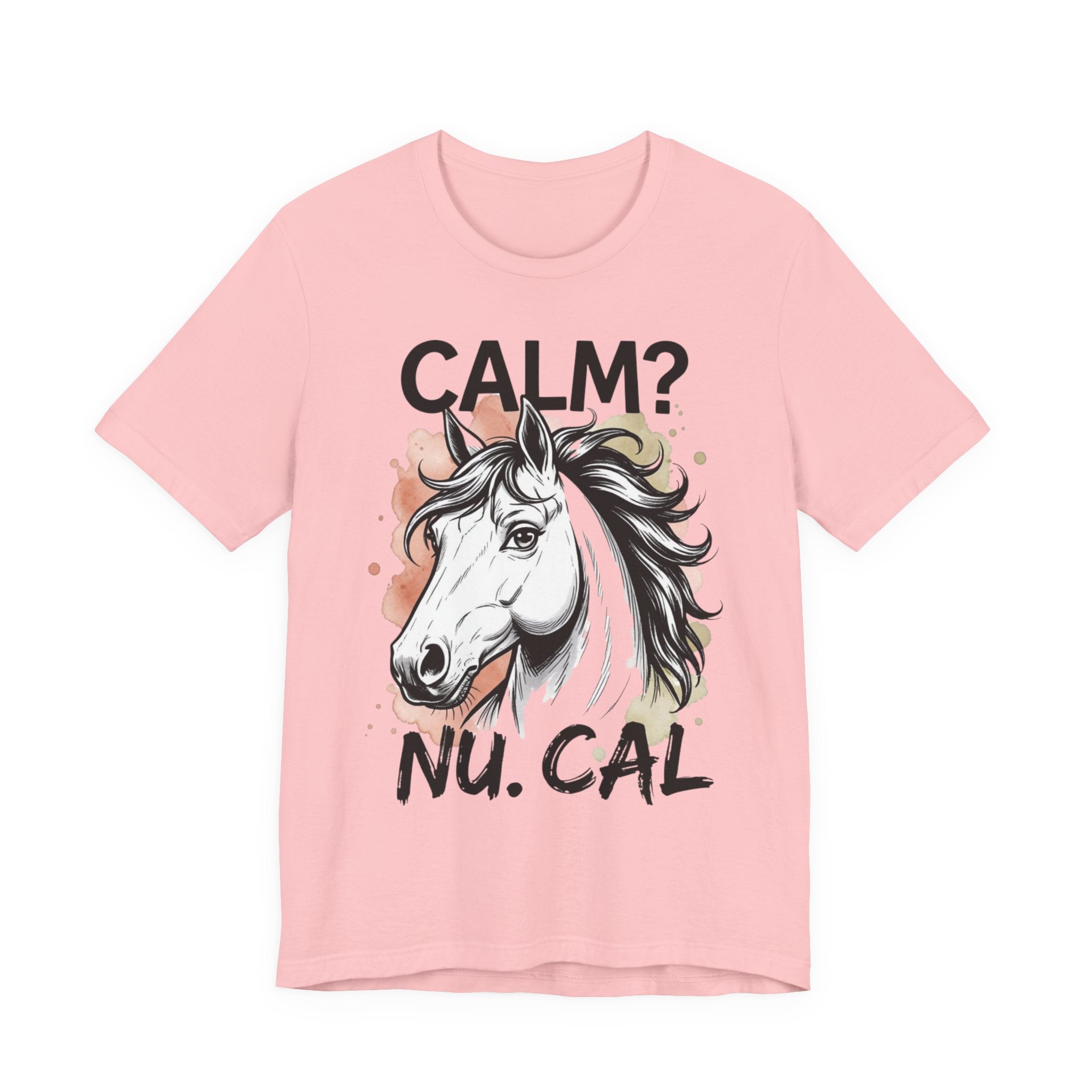 Tricou Amuzant cu Cai 'CALM? Nu. CAL'
