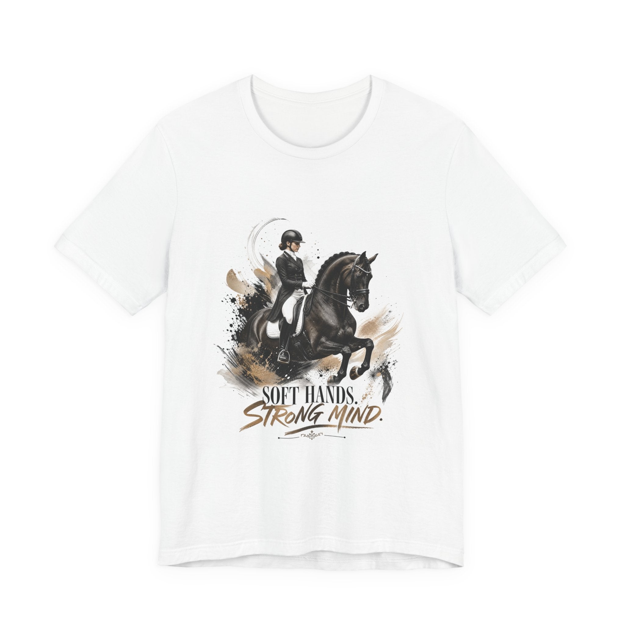 Tricou motivational cu cai 'Soft Hands, Strong Mind'
