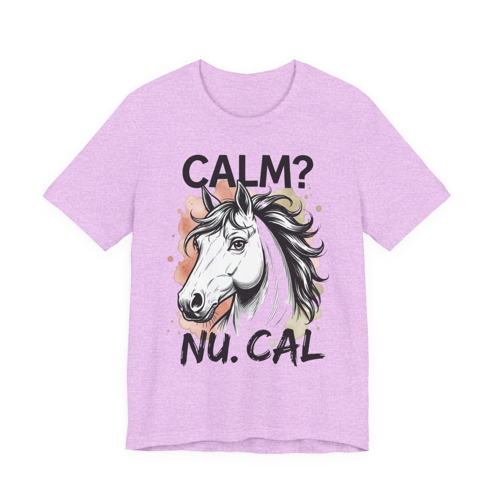 Tricou Amuzant cu Cai 'CALM? Nu. CAL'