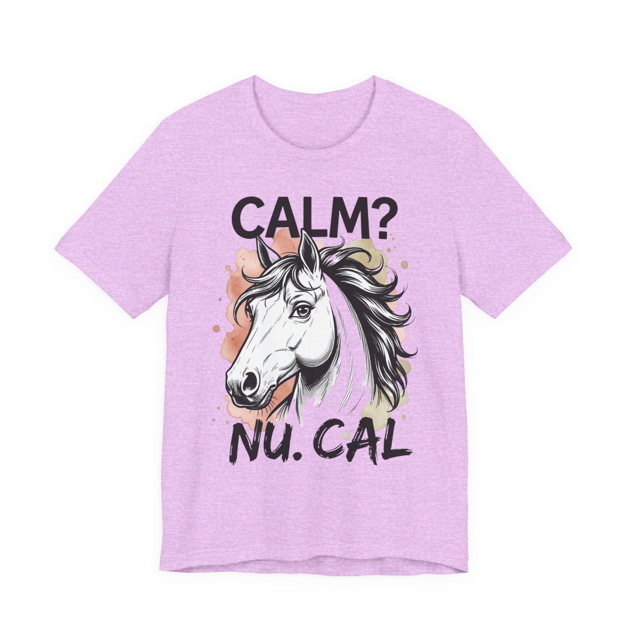 Tricou Amuzant cu Cai 'CALM? Nu. CAL'