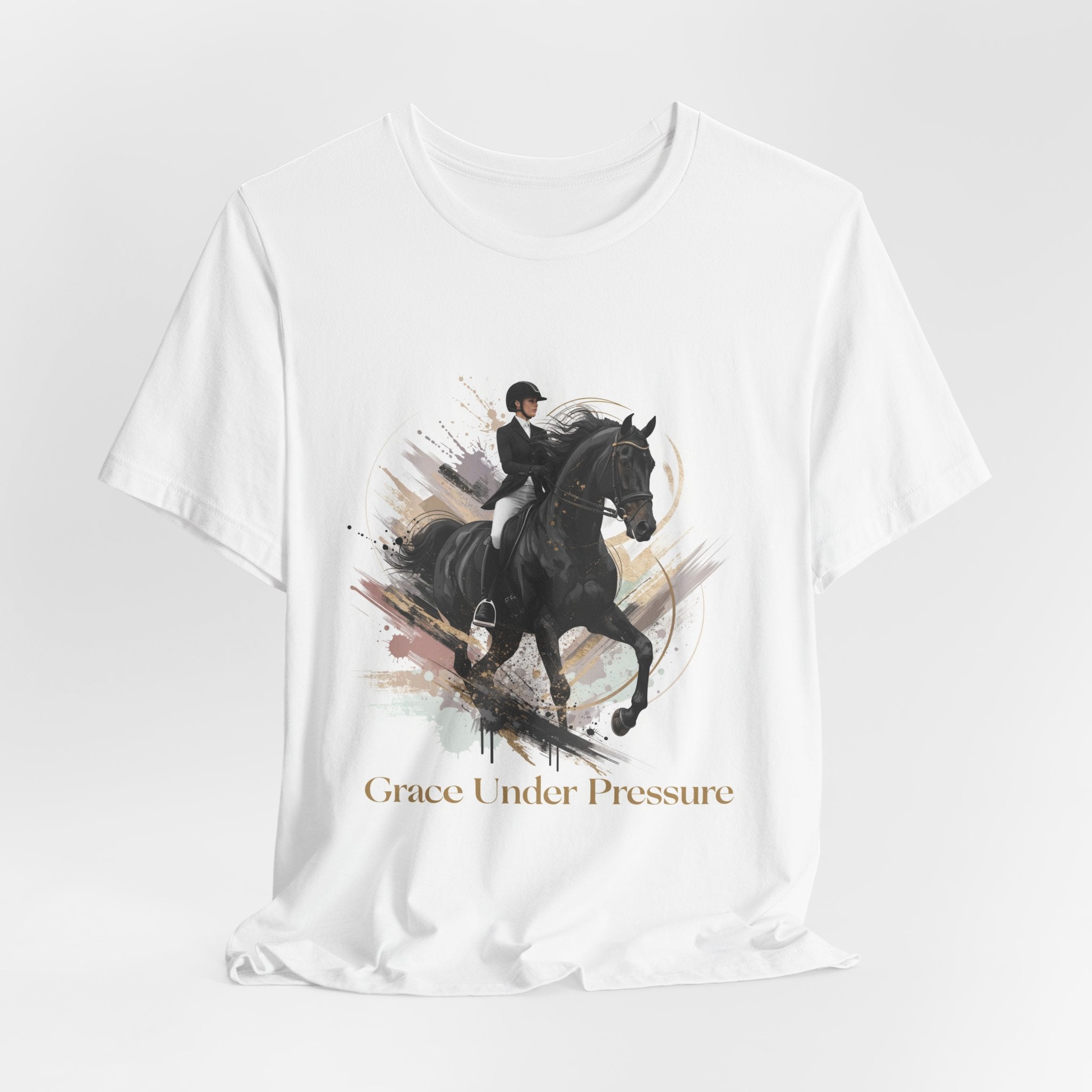 Tricou motivational cu cai 'Grace Under Pressure'