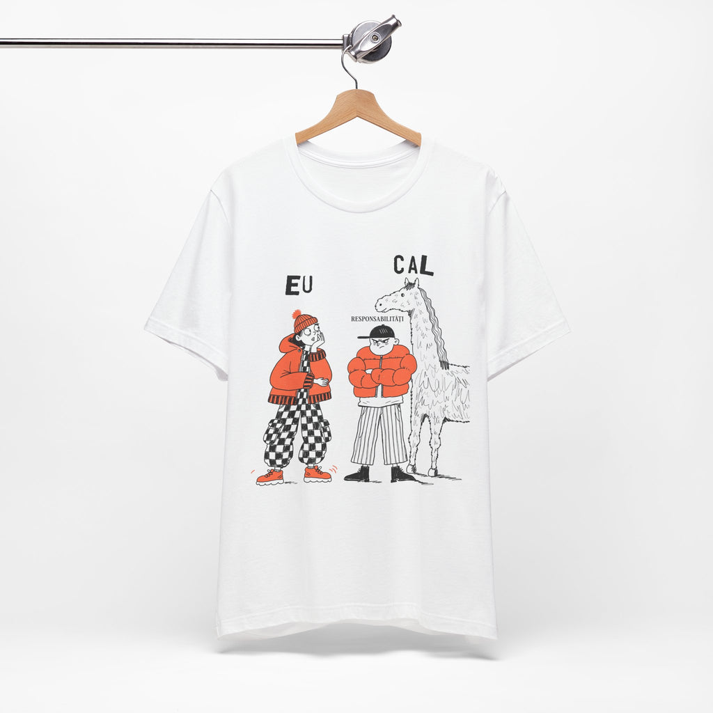 Tricou Amuzant cu Cai 'Eu, Cal, Responsabilitati'