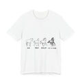 Tricou Amuzant cu Cai  'Walk, Trot, Gallop'