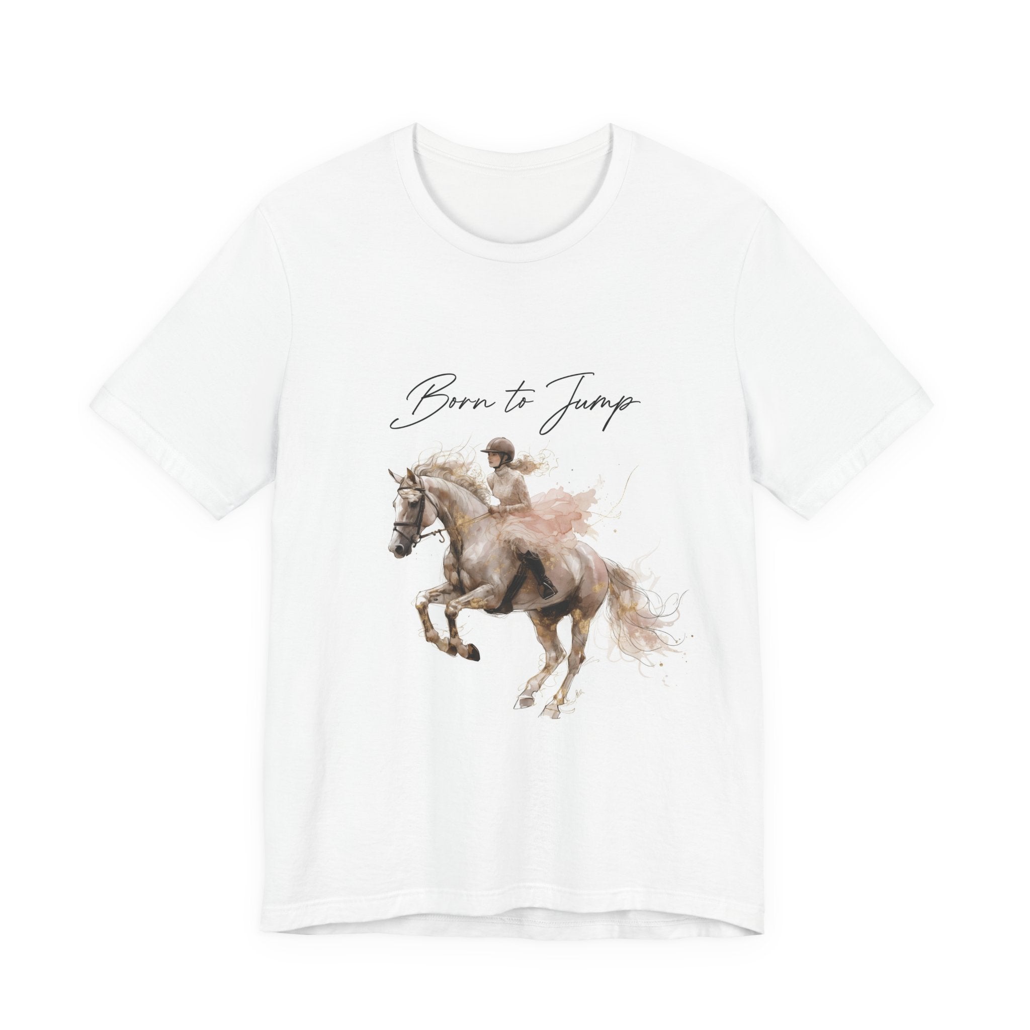 Tricou motivational cu cai 'Born to Jump'