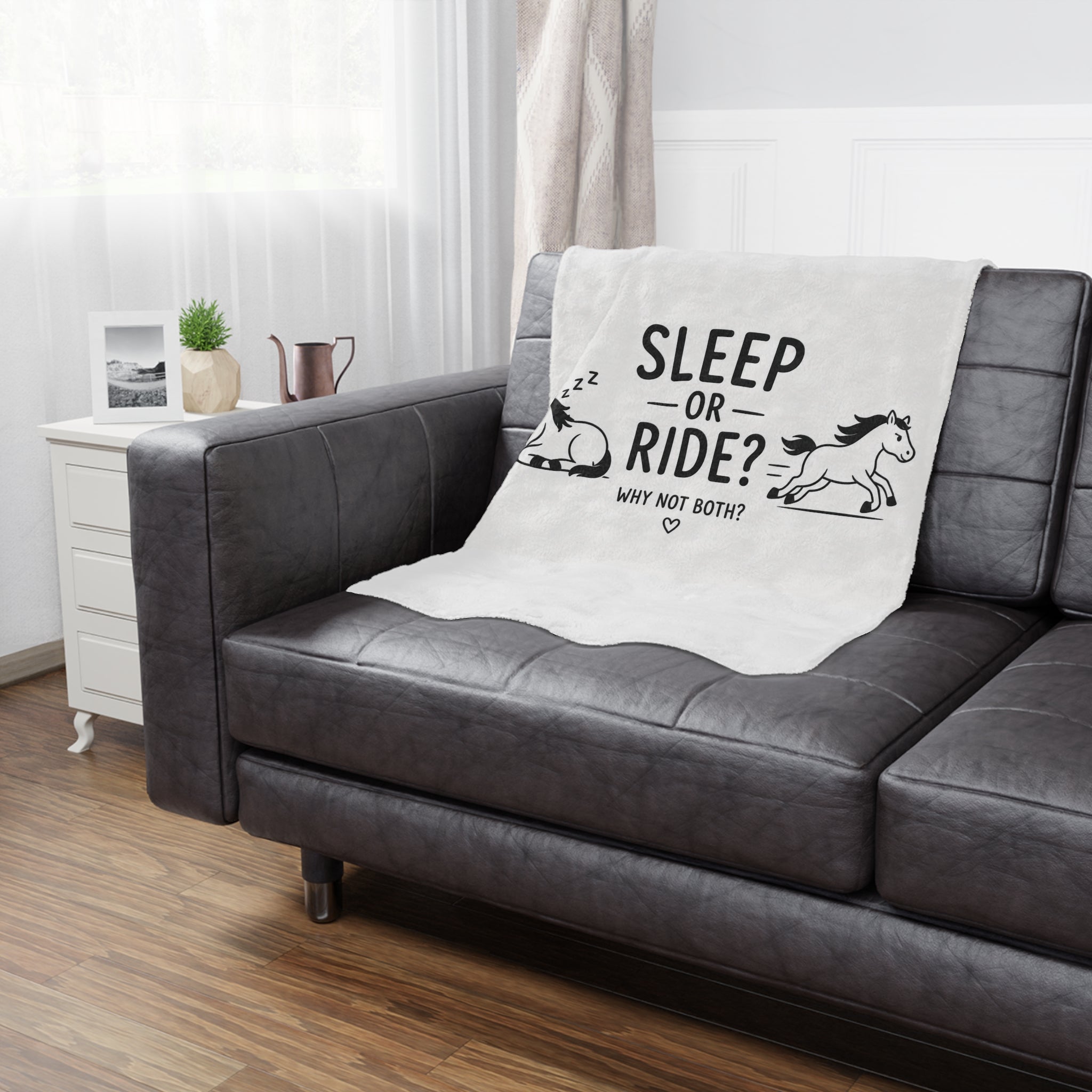 Patura moale cu Cai 'Sleep or Ride? Why Not Both?'