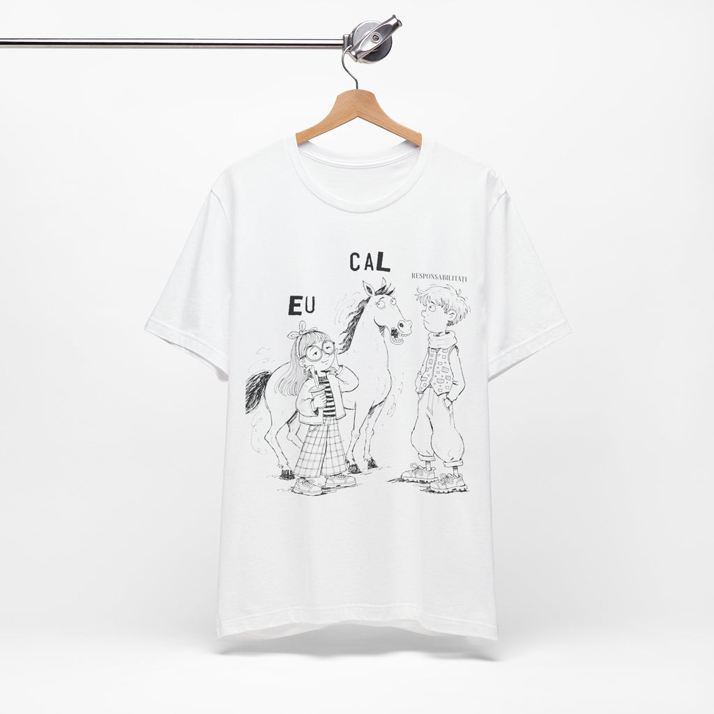 Tricou Amuzant cu Cai 'Eu, cal, responsabilitati'
