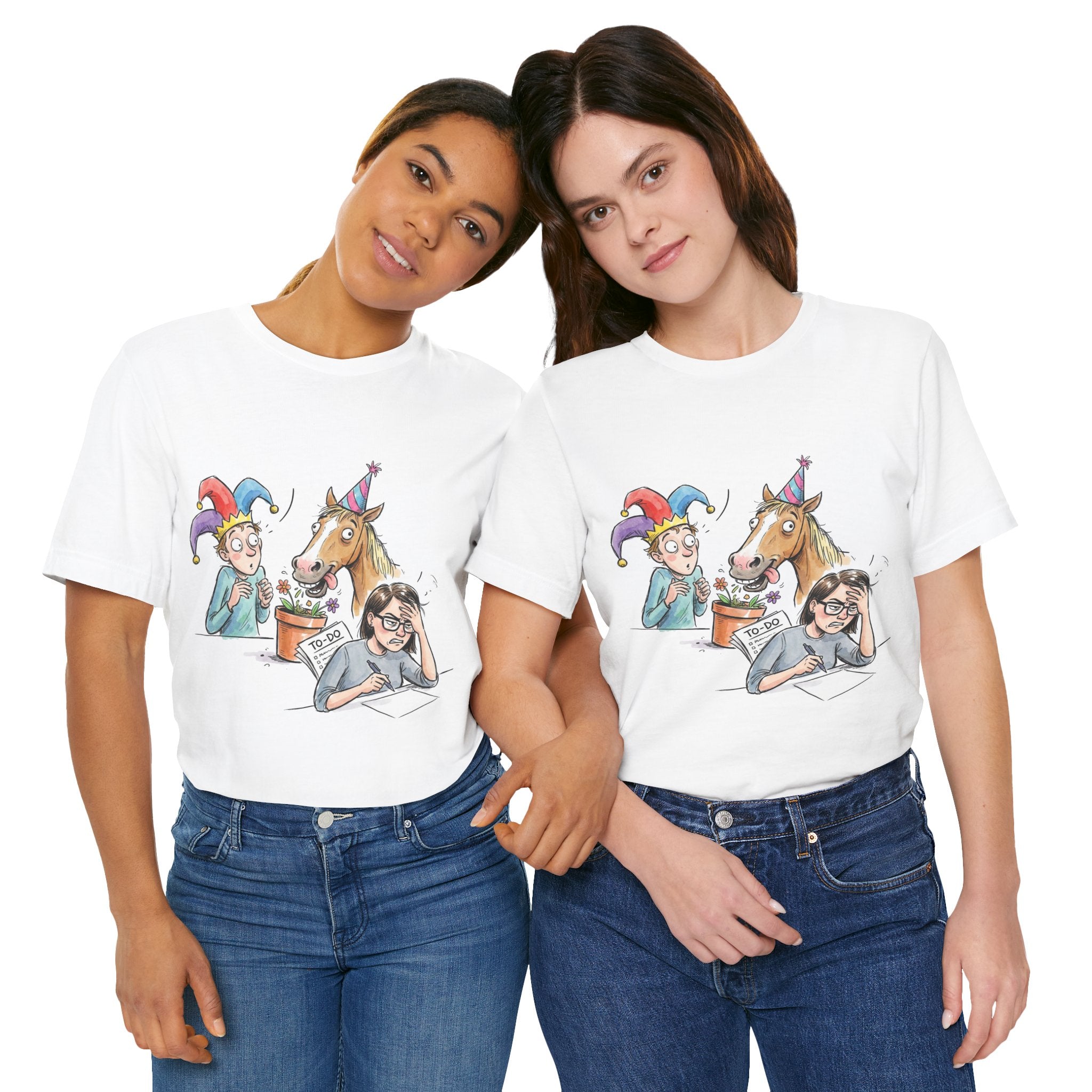Tricou Amuzant cu Cai 'Cal, eu, responsabilitati'