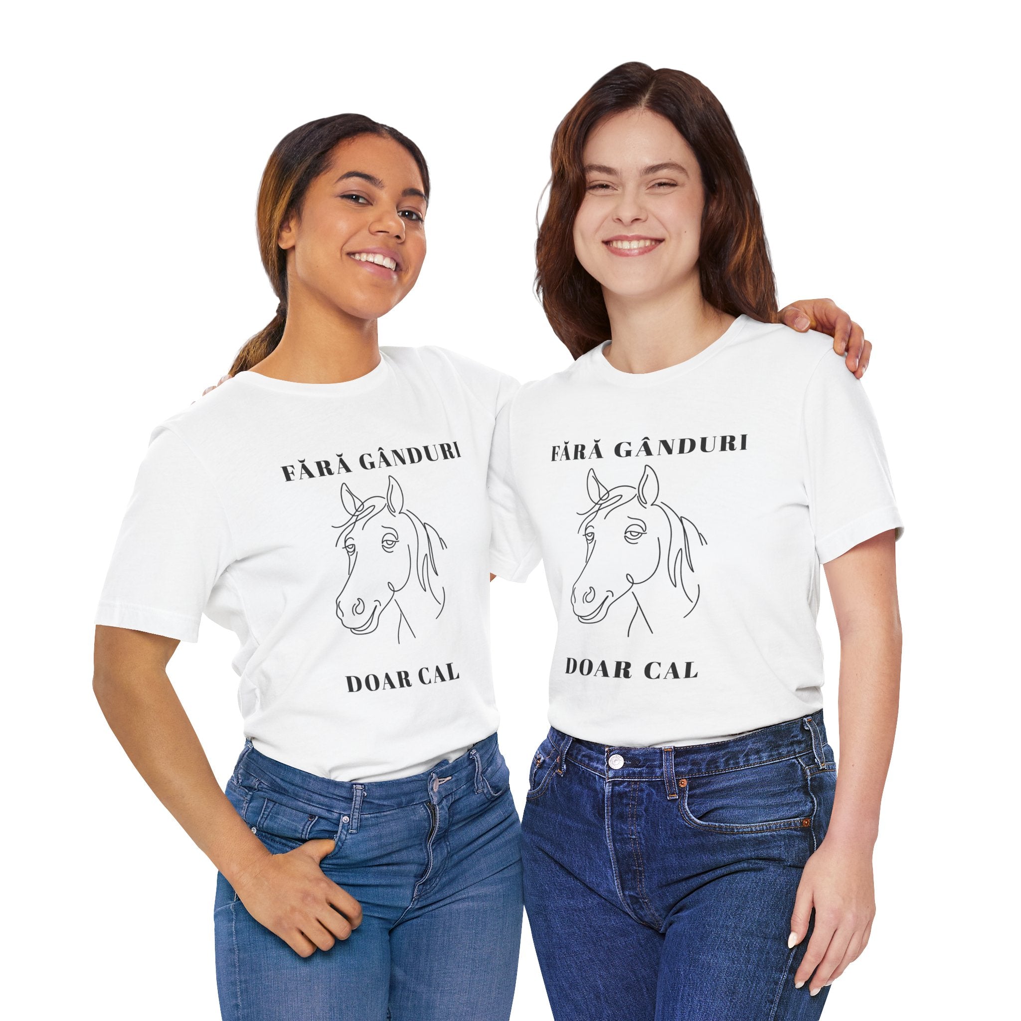 Tricou Amuzant cu Cai 'Fără Gânduri Doar Cal'