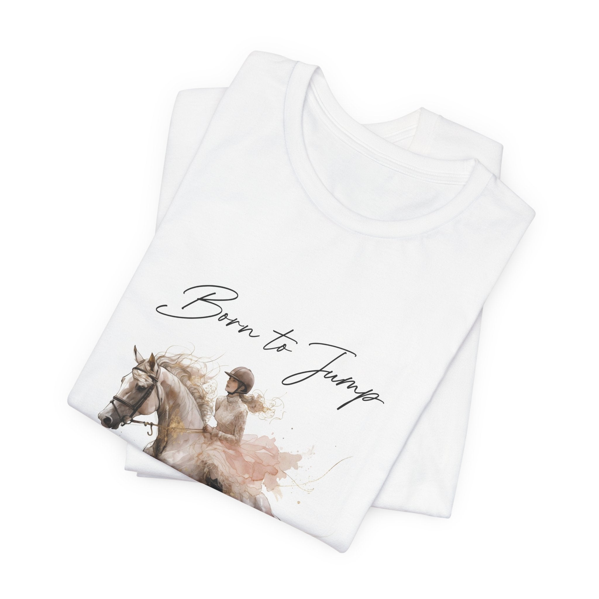 Tricou motivational cu cai 'Born to Jump'