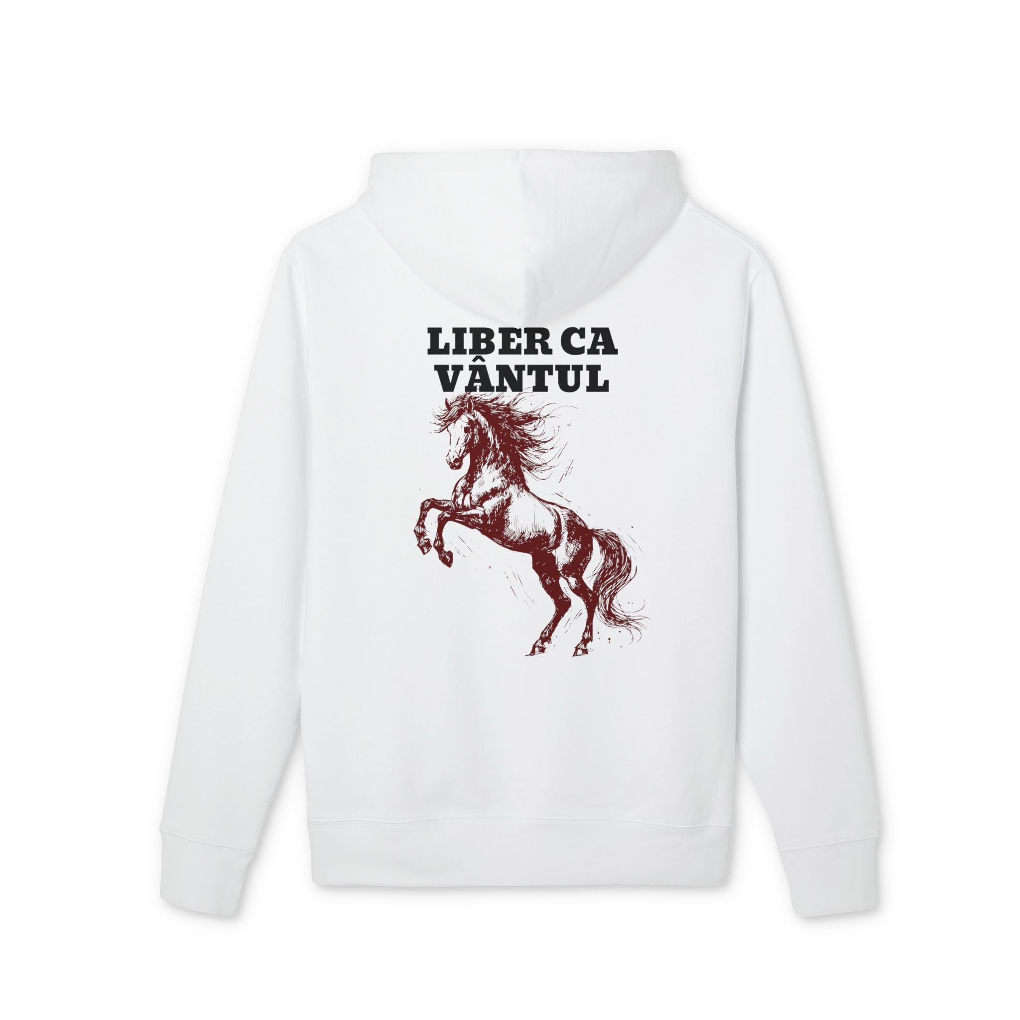 Horse Graphic Hoodie — "Liber ca Vântul" Romanian Equestrian Hoodie