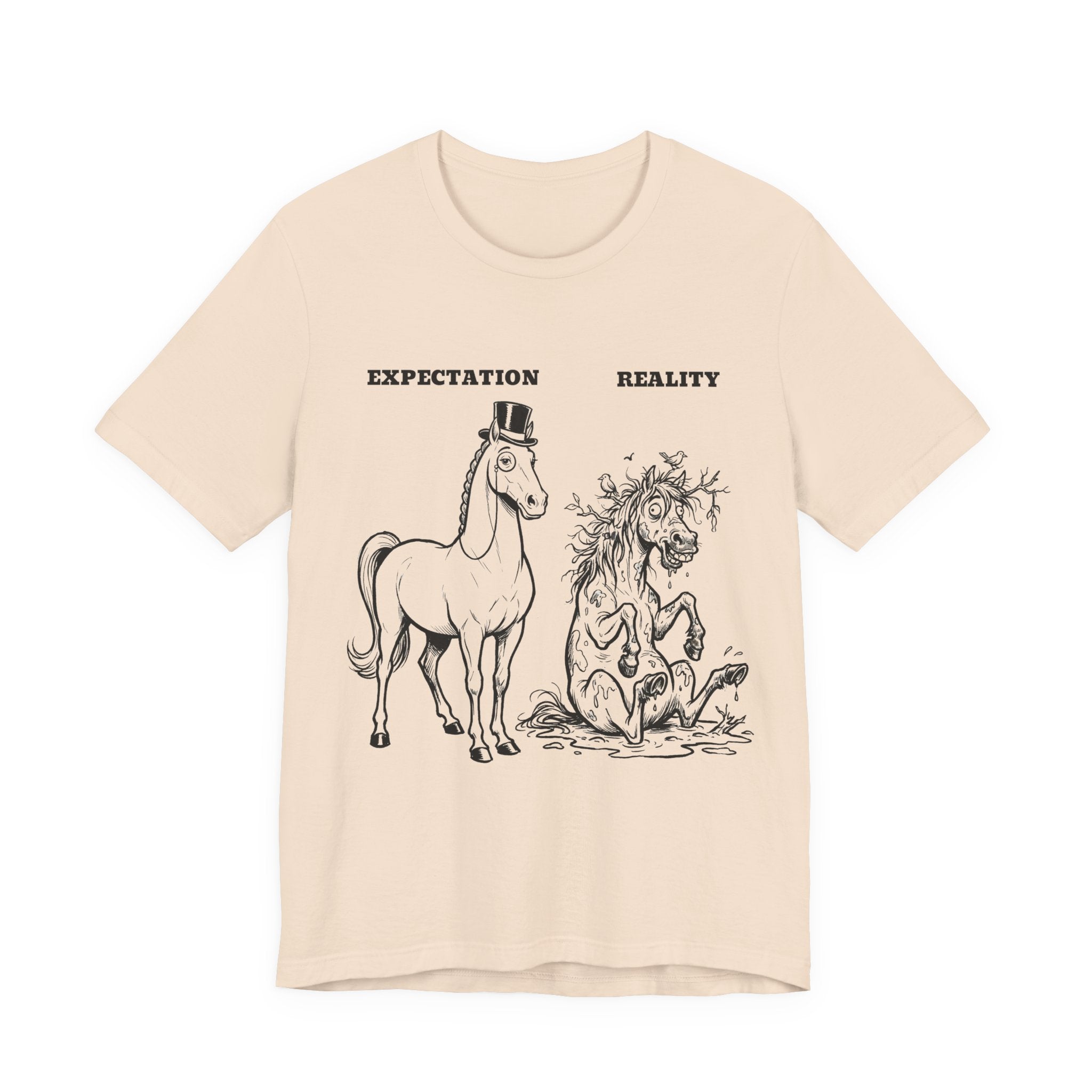 Expectation vs Reality Unicorn T‑Shirt – Funny Magical Contrast Tee