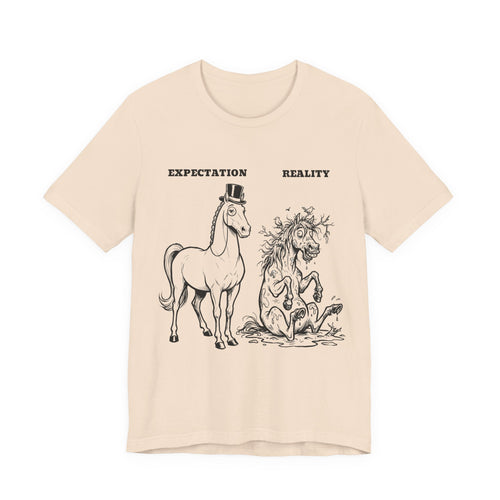 Expectation vs Reality Unicorn T‑Shirt – Funny Magical Contrast Tee