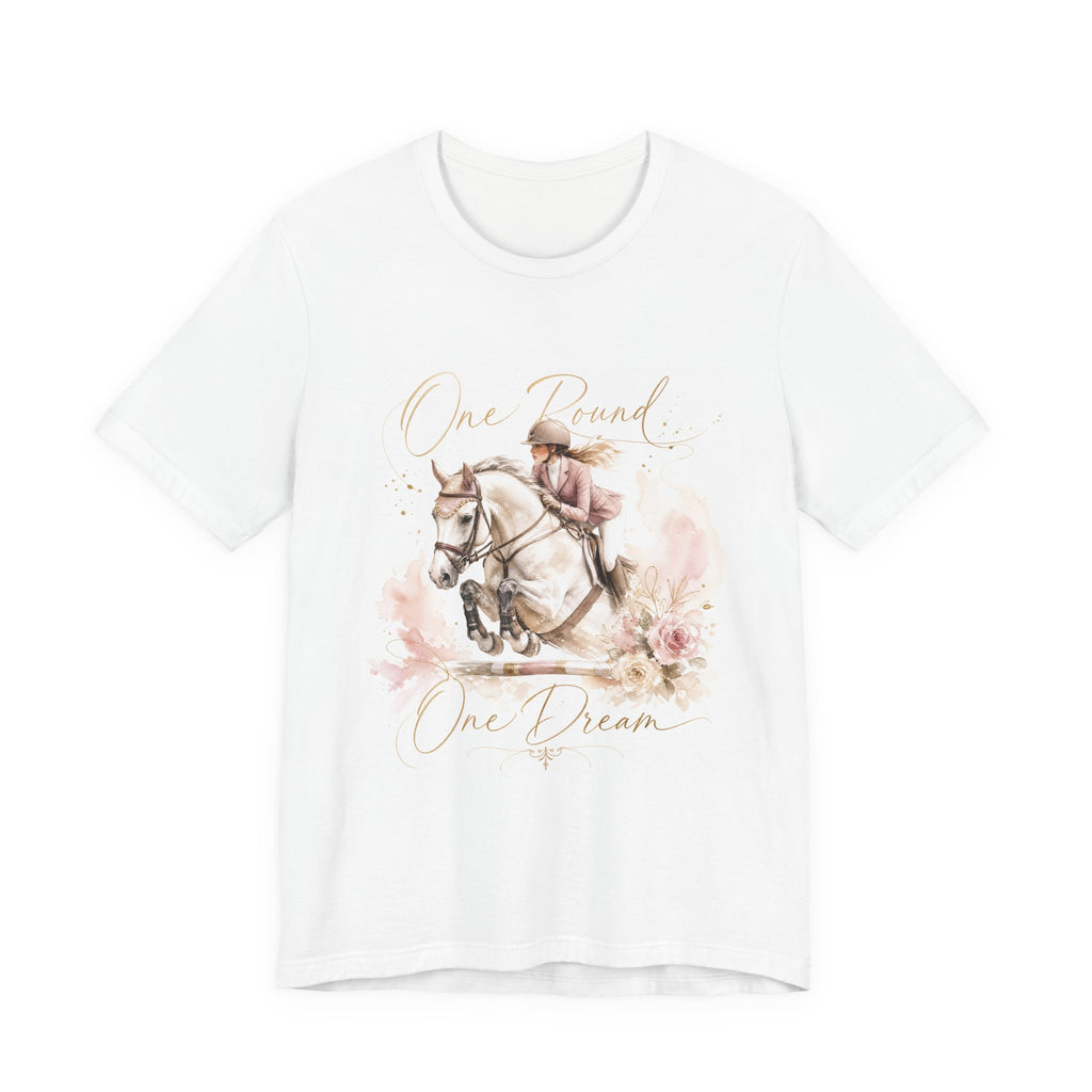 Tricou motivational cu cai 'One Round, One Dream'