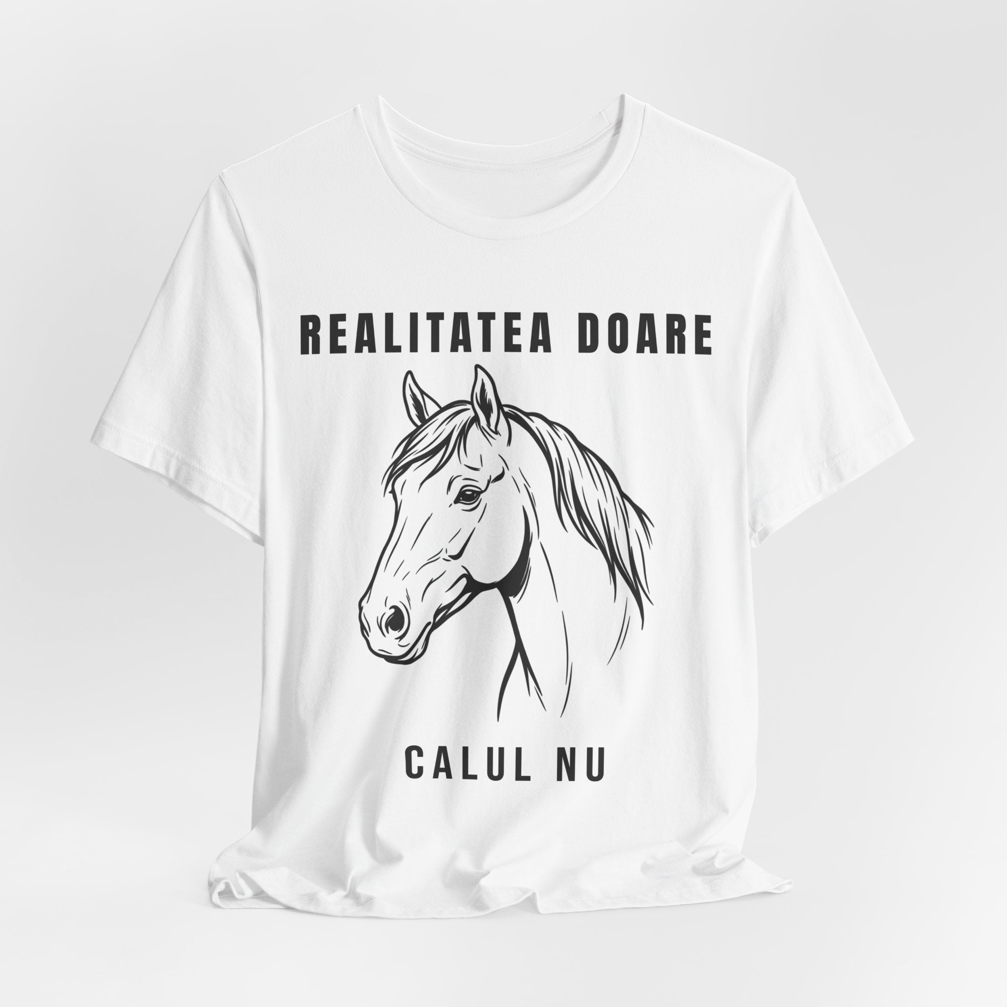 Tricou Edgy cu Cai  'Realitatea Doare Calul Nu'