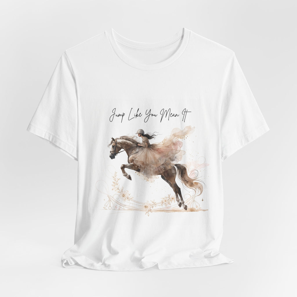 Tricou motivational cu cai 'Jump Like You Mean It'