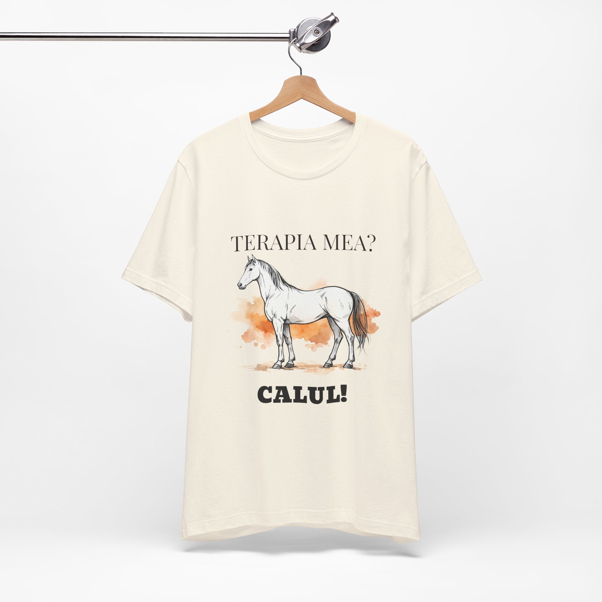 Tricou Amuzant cu Cai 'Terapia Mea? Calul!'