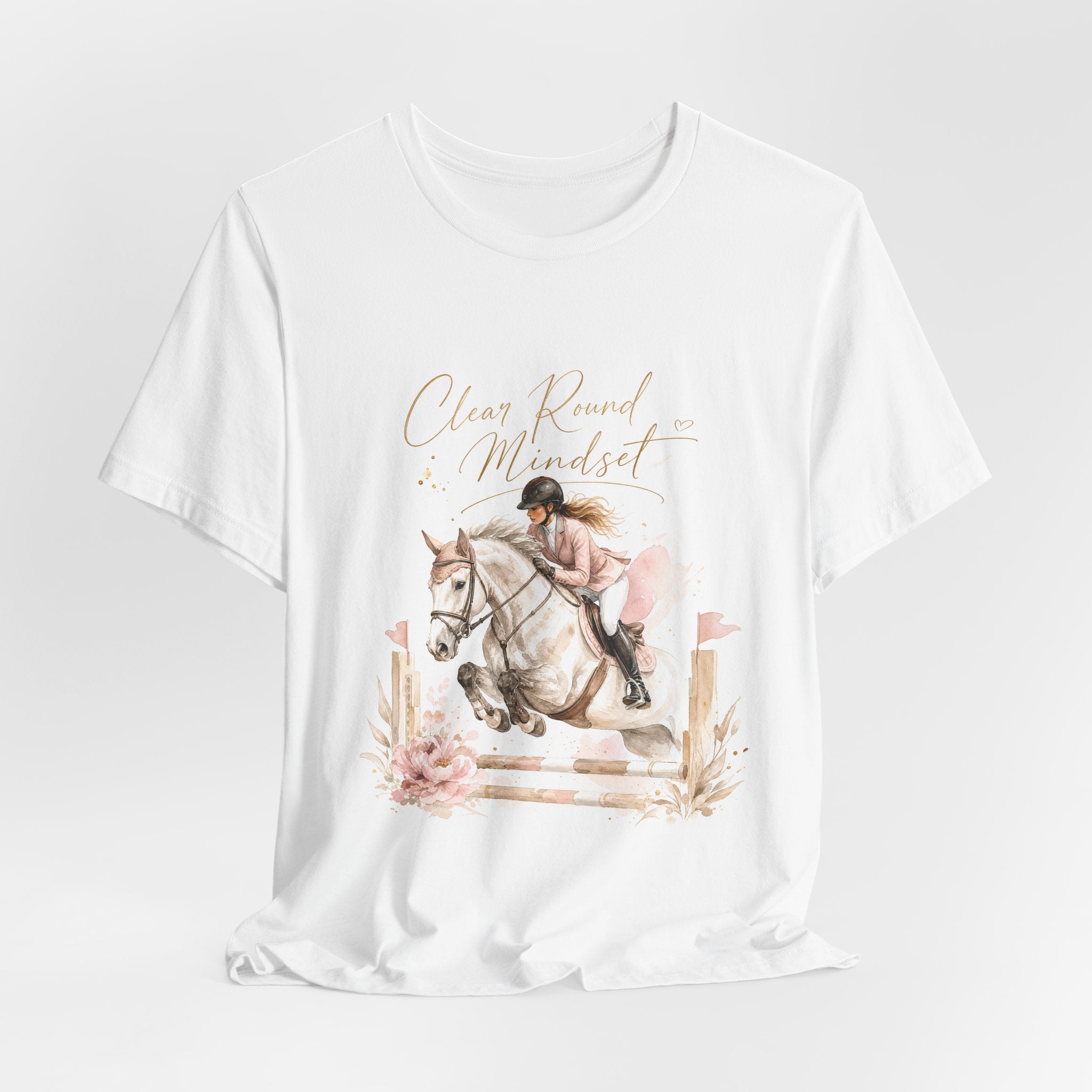 Tricou motivational cu cai 'Clean Round Mindset'