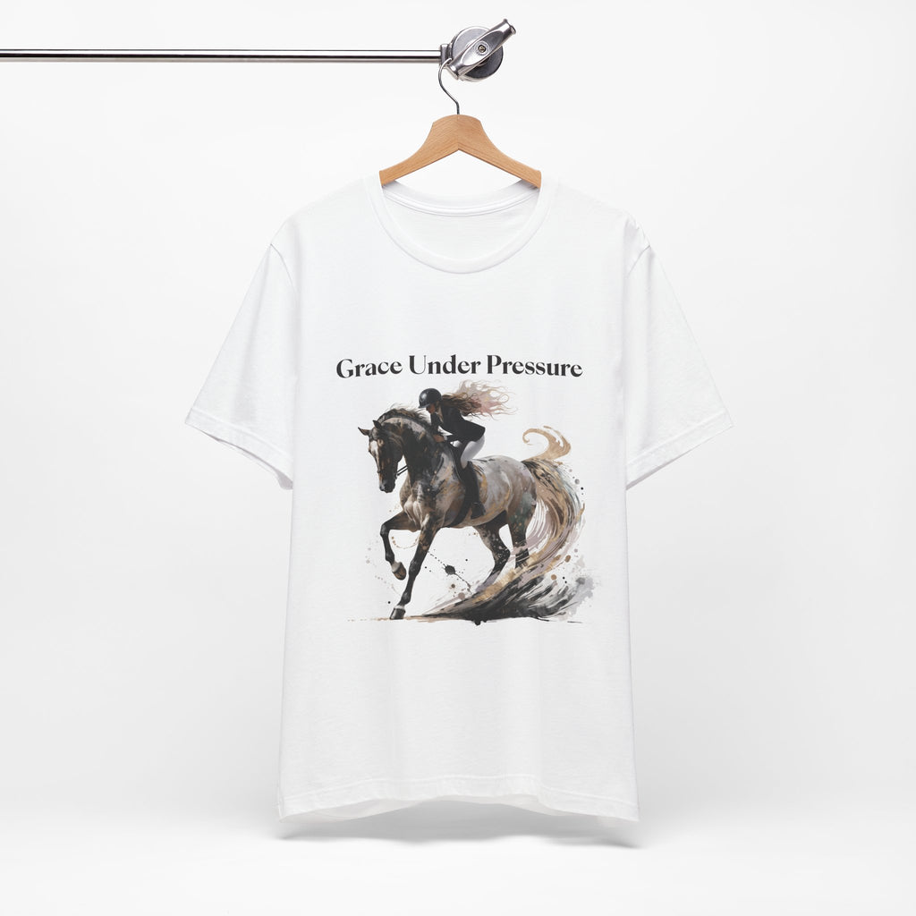 Tricou motivational cu cai 'Grace Under Pressure'