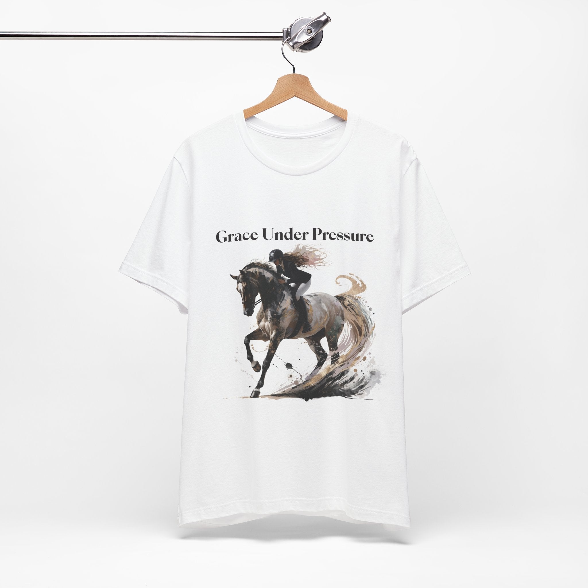 Tricou motivational cu cai 'Grace Under Pressure'