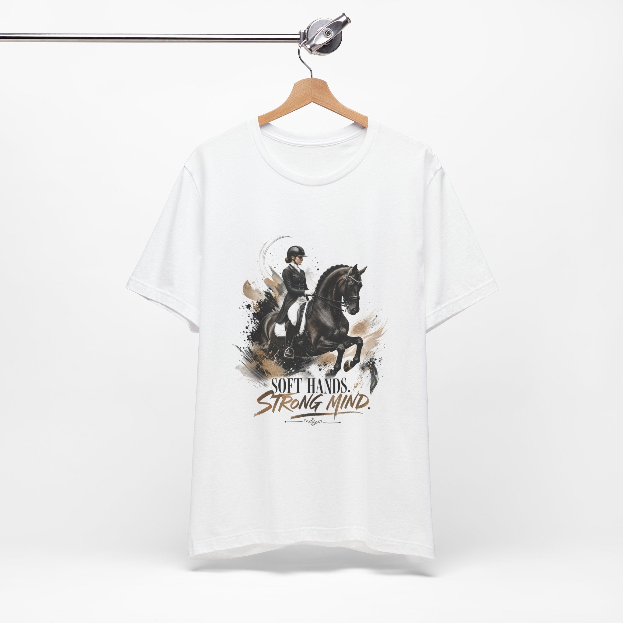 Tricou motivational cu cai 'Soft Hands, Strong Mind'