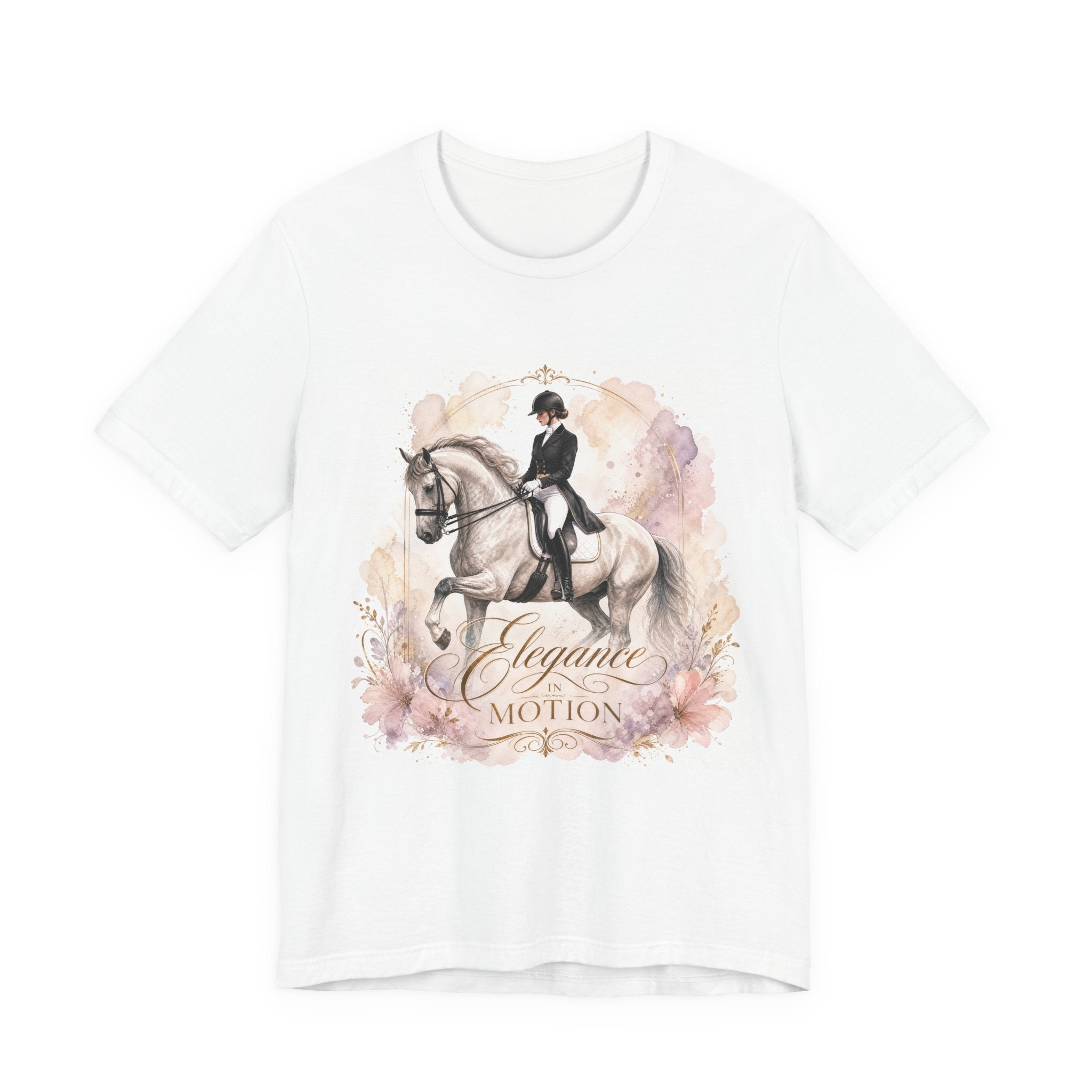 Tricou motivational cu cai 'Elegance in Motion'
