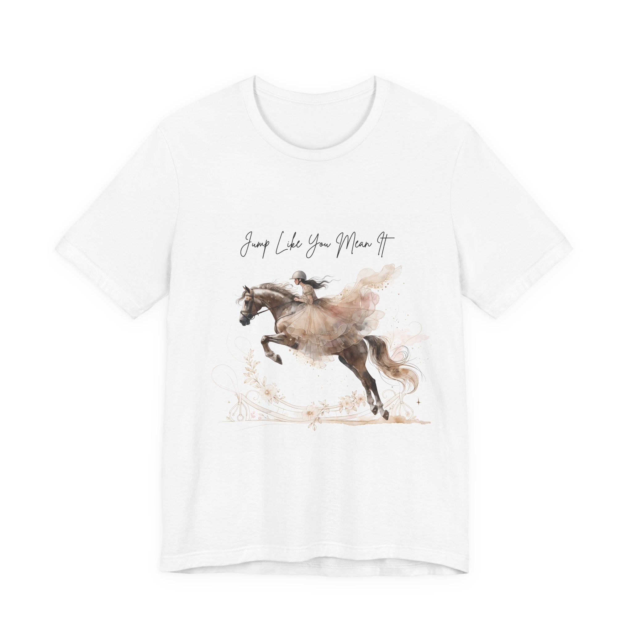 Tricou motivational cu cai 'Jump Like You Mean It'