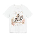 Tricou motivational cu cai 'Ride Bold, Jump Higher'