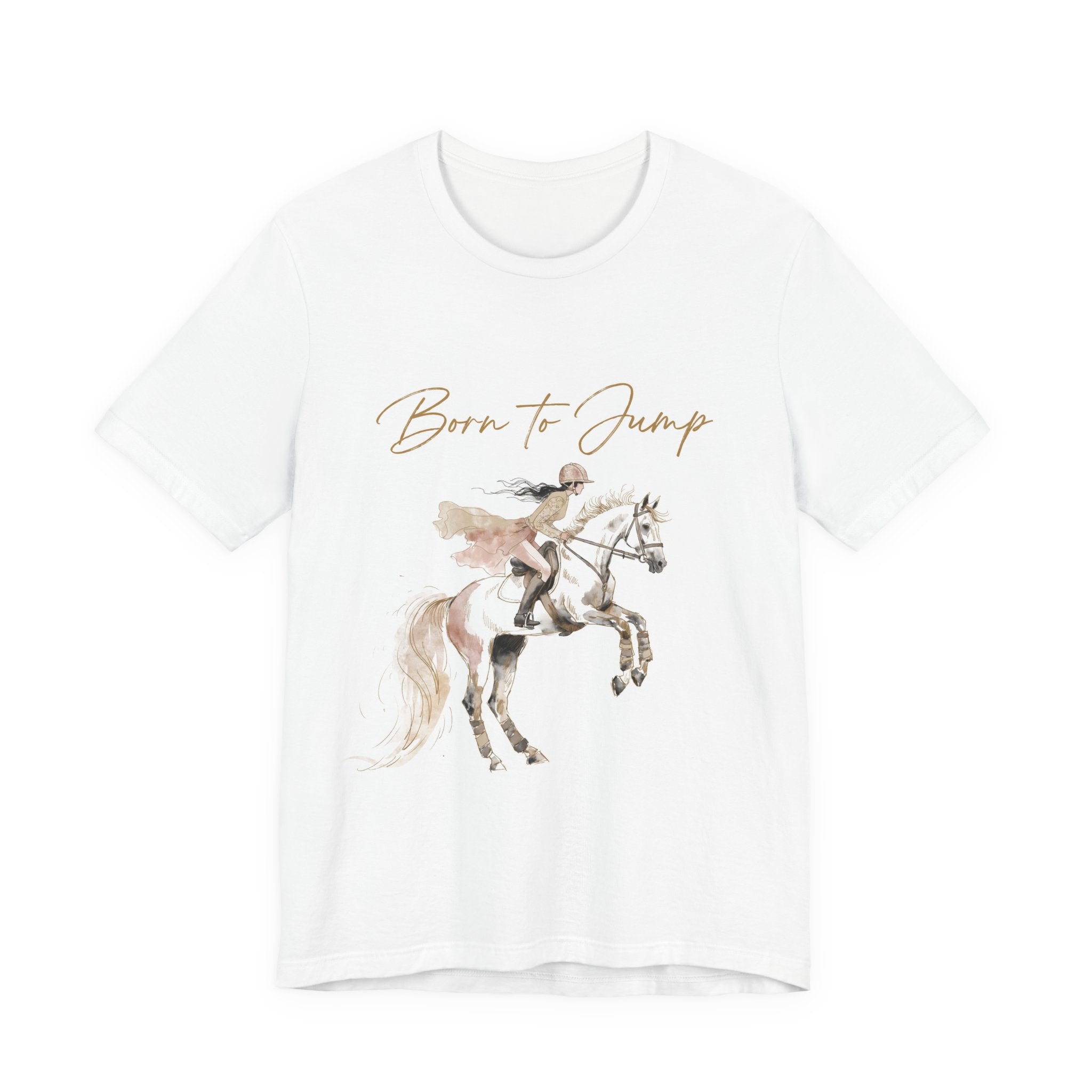 Tricou motivational cu cai 'Born to Jump'