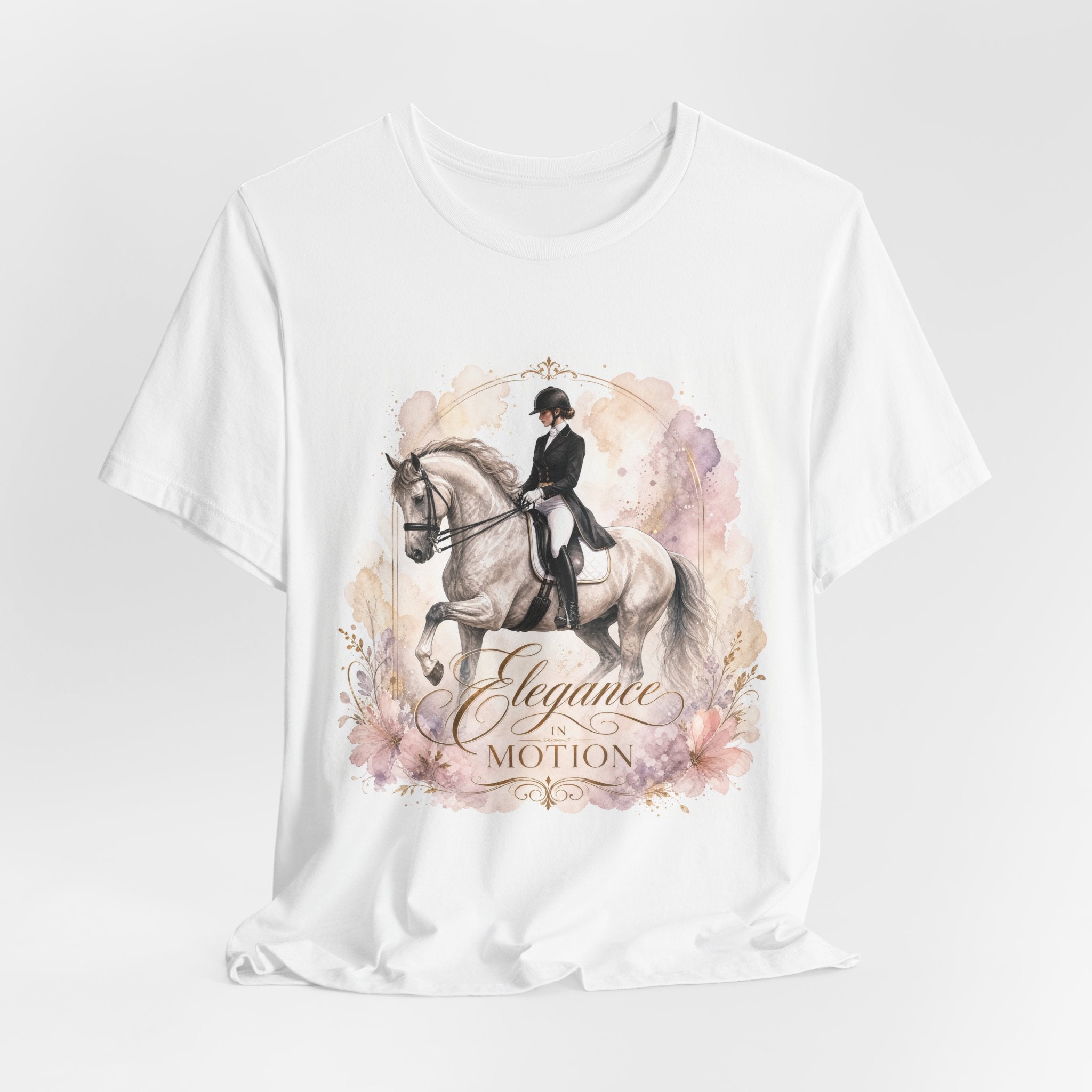 Tricou motivational cu cai 'Elegance in Motion'