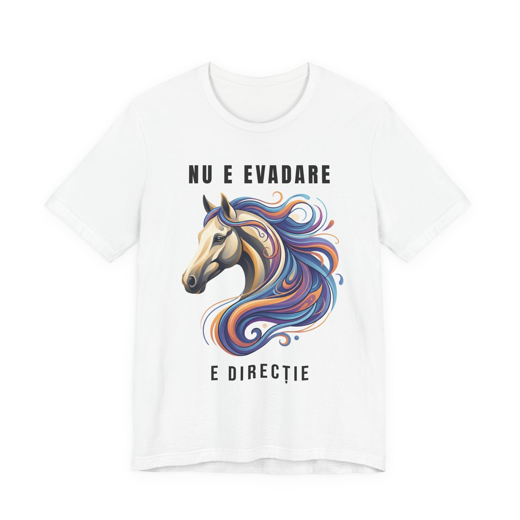 Tricou Edgy cu Cai 'Nu e Evadare, e Direcție'