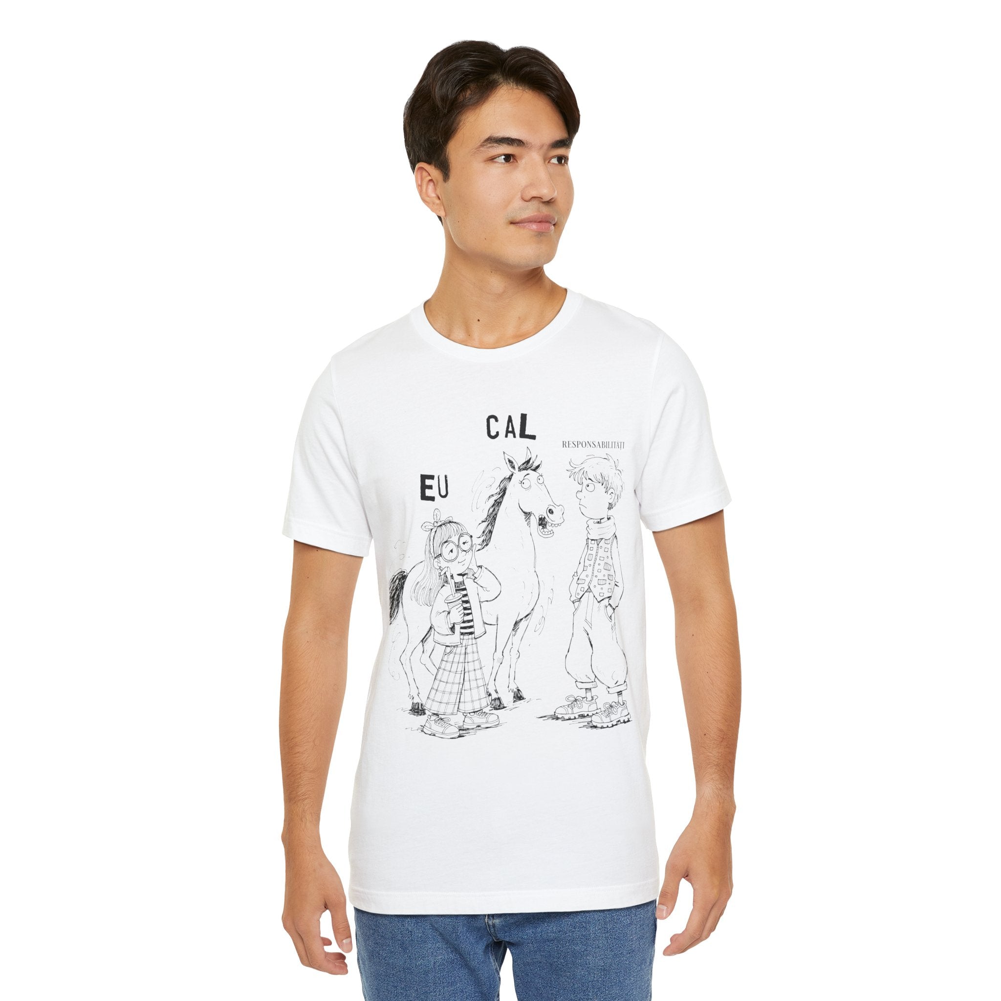 Tricou Amuzant cu Cai 'Eu, cal, responsabilitati'