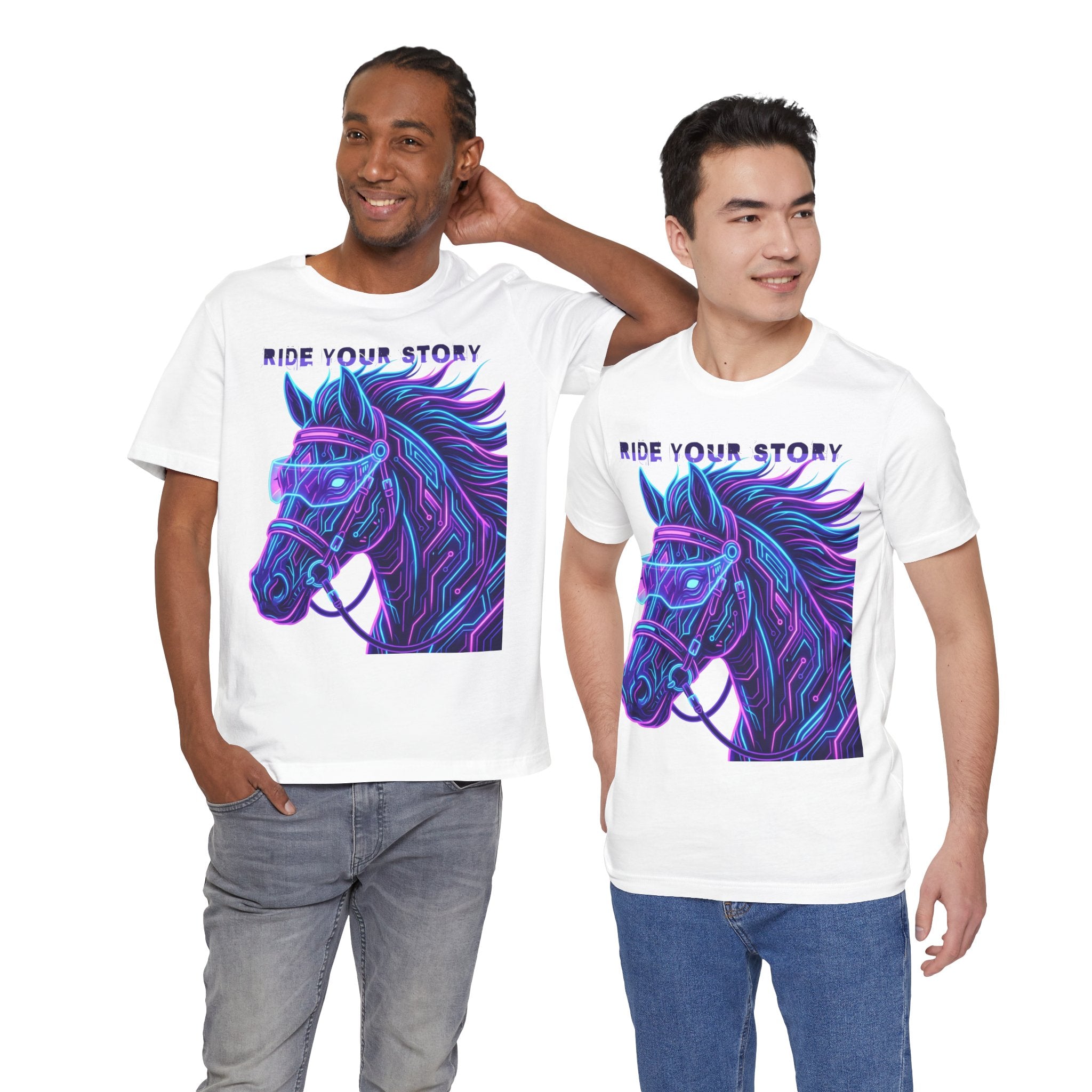 Tricou Amuzant cu Cai 'Ride Your Story'