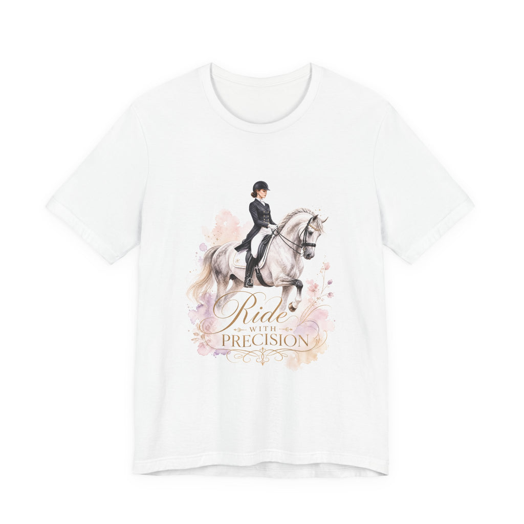 Tricou motivational cu cai 'Ride with Precision'