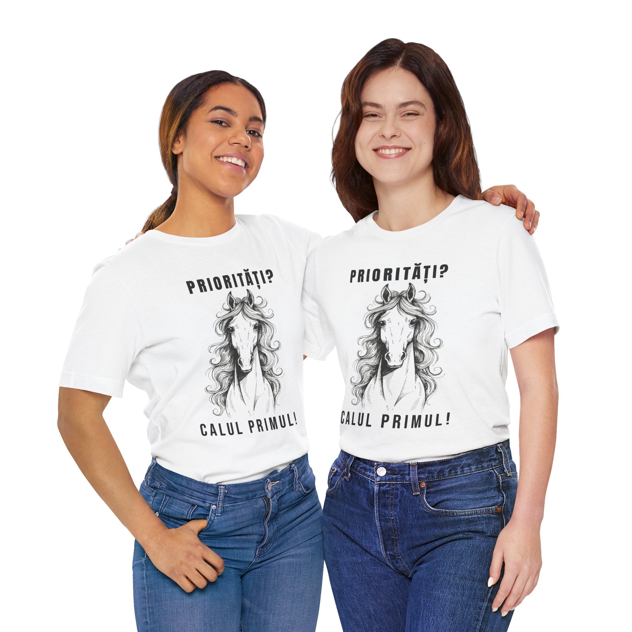 Tricou Edgy cu Cai 'Priorități? Calul Primul!'