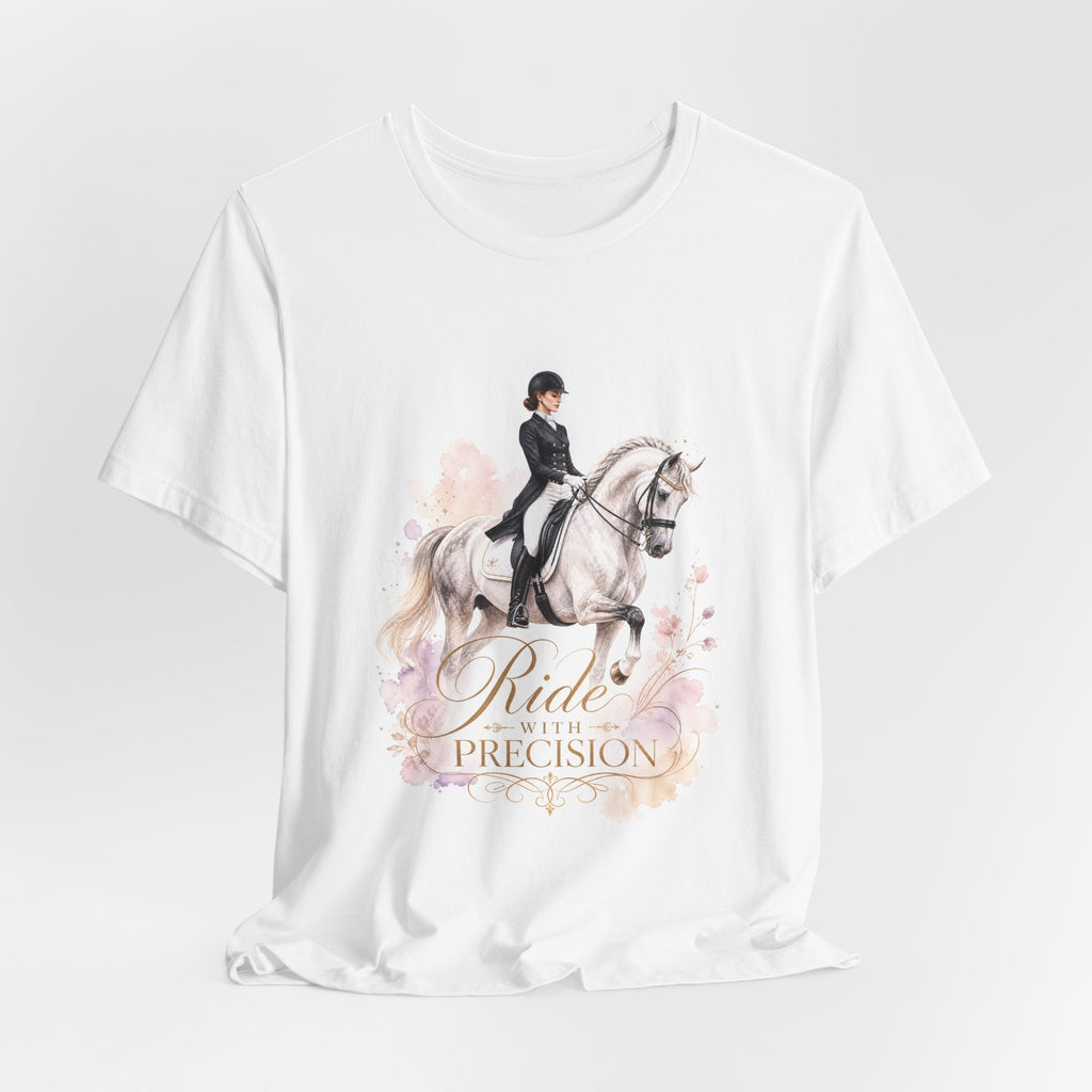 Tricou motivational cu cai 'Ride with Precision'