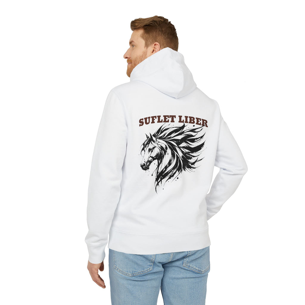 Horse Head Hoodie — "Suflet Liber" Graphic Back Print
